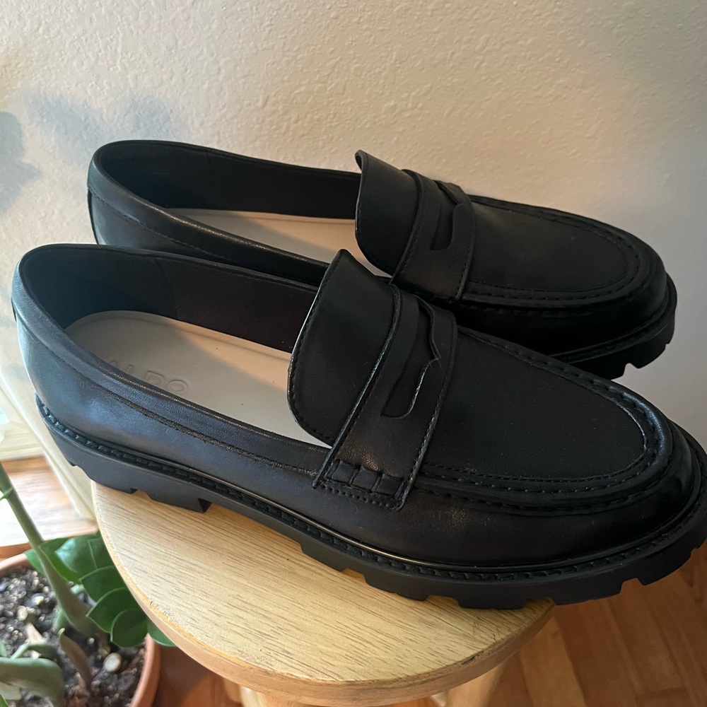 Aldo Chunky Black Loafers
